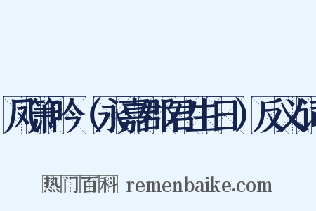 凤箫吟（永嘉郡君生日）反义词是什么意思的图片